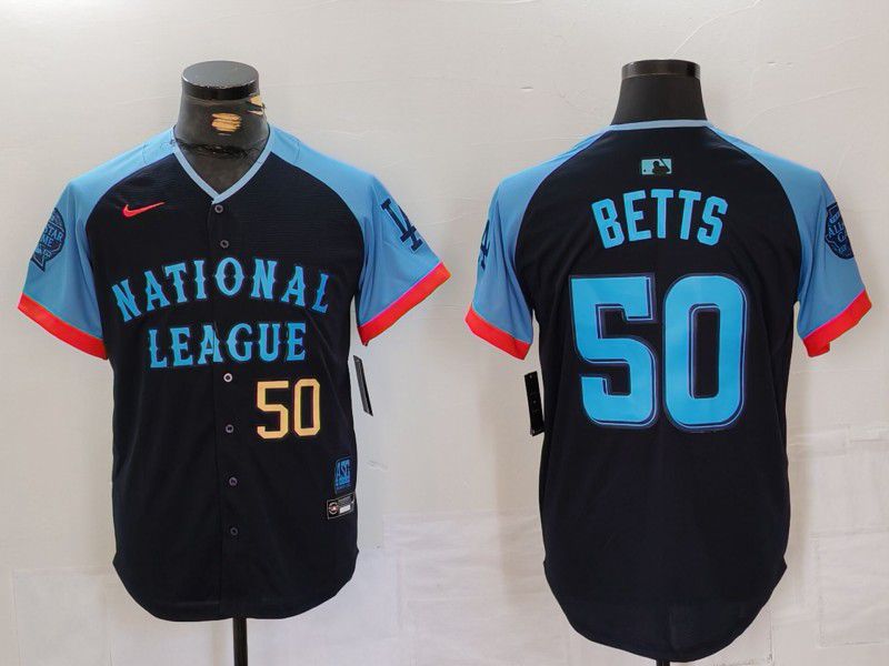 Men Los Angeles Dodgers #50 Betts Blue All star 2024 Nike MLB Jersey style 6